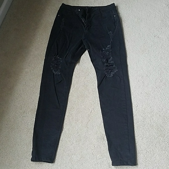 Missguided Pants - Missguided black high waisted jean